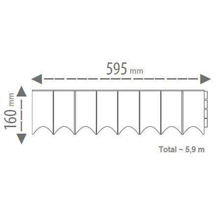 Бордюр садовий Prosperplast GARDEN FENCE, коричневий, 5,9 м 897959440 фото