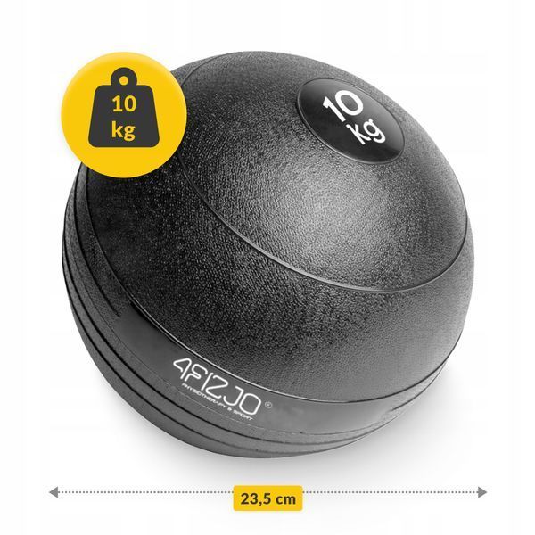 Слембол (медичний м'яч) для кросфіту 4FIZJO Slam Ball 10 кг Black (P-5907739315441) 50005281 фото