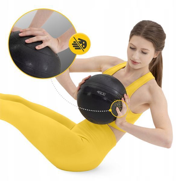 Слембол (медичний м'яч) для кросфіту 4FIZJO Slam Ball 10 кг Black (P-5907739315441) 50005281 фото