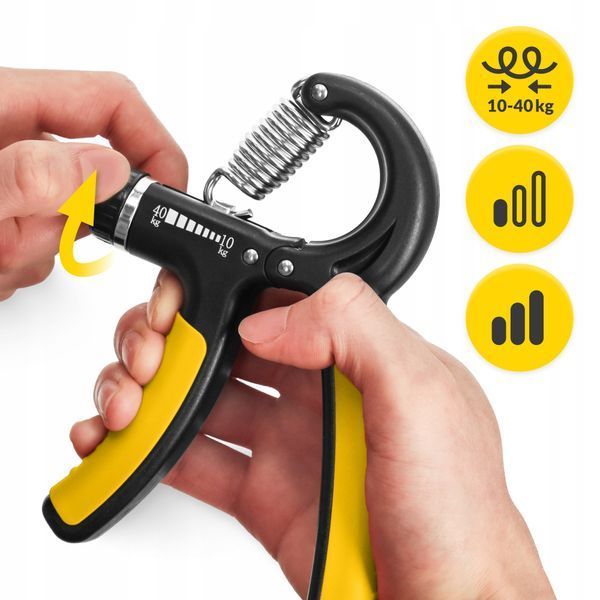 Еспандер кистьовий 4FIZJO 10-40 кг з регульованим навантаженням Black/Yellow (P-5907739311238) 50002266 фото
