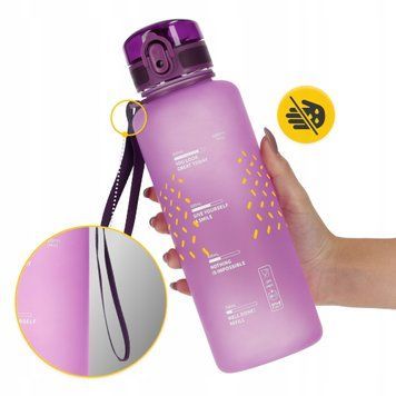 Спортивная бутылка для воды 4FIZJO 1000мл розовая (P-5905973403764) 50005283 фото