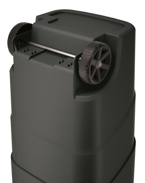 Бак для мусора Prosperplast Wheeler 110 л, антрацит, синяя крышка 2140937716 фото