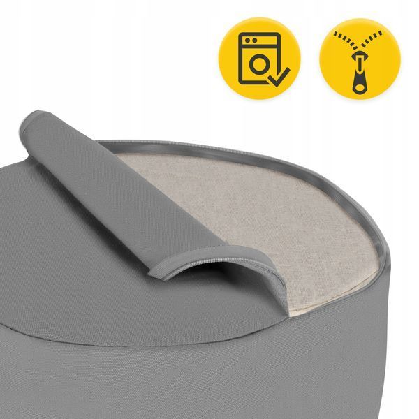 Подушка для йоги та медитації 4FIZJO Zafu кругла 32 x 20 см Grey (P-5907739315533) 50005586 фото