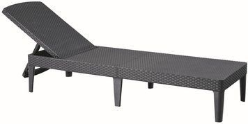 Шезлонг пластиковий Keter Jaipur Sun lounger, сірий 897959401 фото