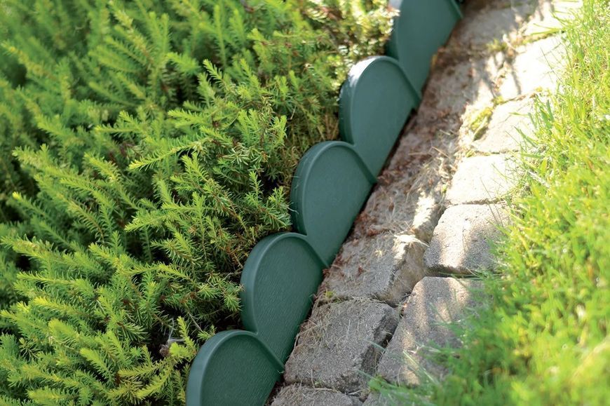 Бордюр садовый Prosperplast GARDEN LINE, темно-зеленый, 10 м 897959447 фото