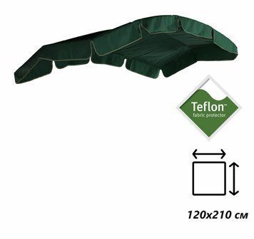 Тент (крыша) для качелей с округлой крышей eGarden 120х210 Sunsol Teflon темно-зеленый 5725 фото