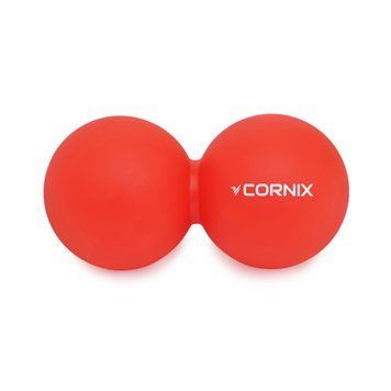 Масажний м'яч Cornix Lacrosse DuoBall 6.3 x 12.6 см XR-0112 Red 50004463 фото