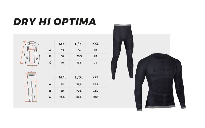 Комплект термобелья мужской Spokey DRY HI OPTIMA 929985 M/L Black 17226 фото