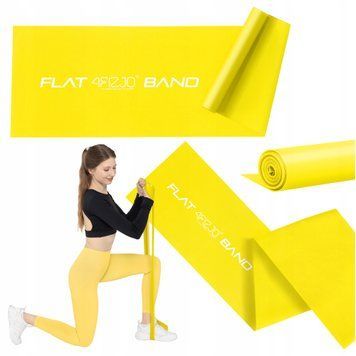 Стрічка-еспандер для спорту та реабілітації 4FIZJO Flat Band 200 х 15 cм 1-2 кг Yellow (P-5907222931639) 50001357 фото