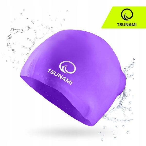 Стандартная фиолетовая шапочка для плавания TSUNAMI (P-5905973401869) 50005138 фото