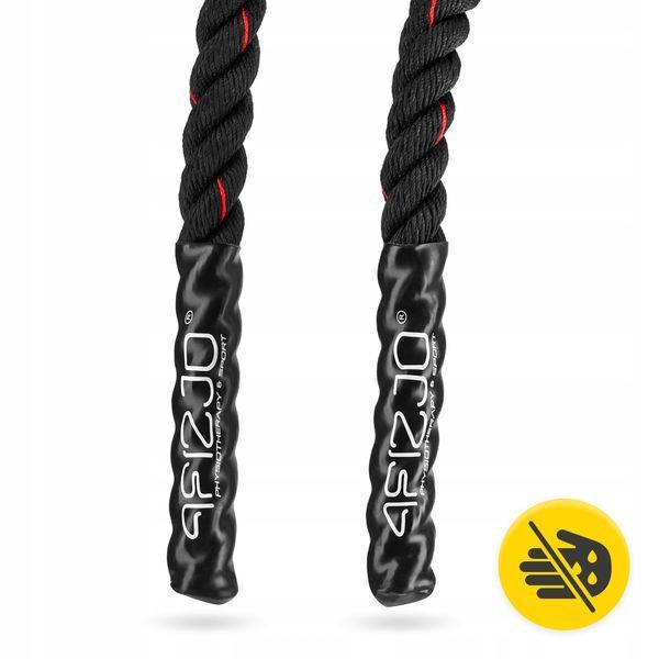 Канат тренувальний 4FIZJO Battle Rope 12 м для кросфіту Black (P-5907739312259) 50003117 фото
