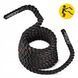 Канат тренувальний 4FIZJO Battle Rope 12 м для кросфіту Black (P-5907739312259) 50003117 фото 3