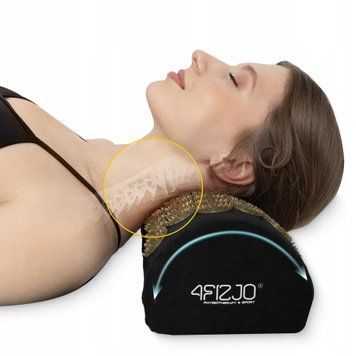 Килимок акупунктурний з валиком 4FIZJO Classic Mat Аплікатор Кузнєцова Black/Gold (P-5907739314987) 50004200 фото