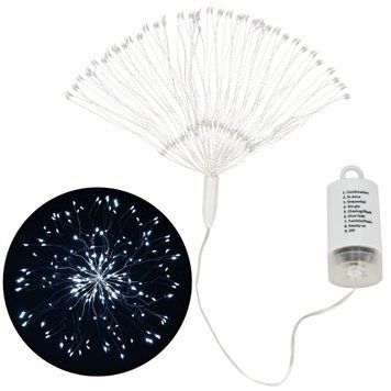 Гірлянда феєрверк на батарейках Springos 3D 100 LED CL0182 Cold White 50003366 фото