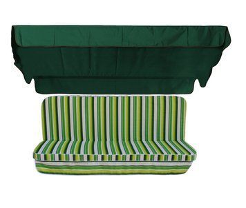 Комплект подушок для гойдалки eGarden Verrano 170x110x6 темно-зелений тент 120x200 4681 фото