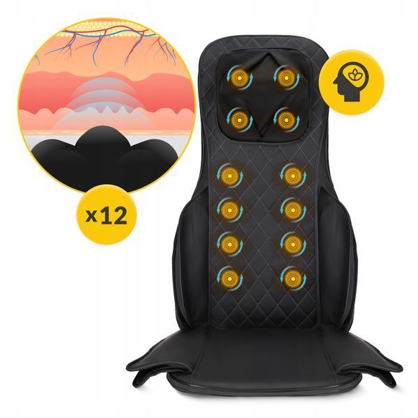 4FIZJO Shiatsu Многофункциональная, черная массажная накидка с подогревом (P-5905973403528) 50005396 фото