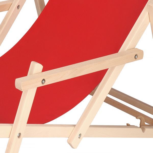 Деревянный шезлонг для пляжа, террасы и сада Springos DC0003 RED 50003649 фото