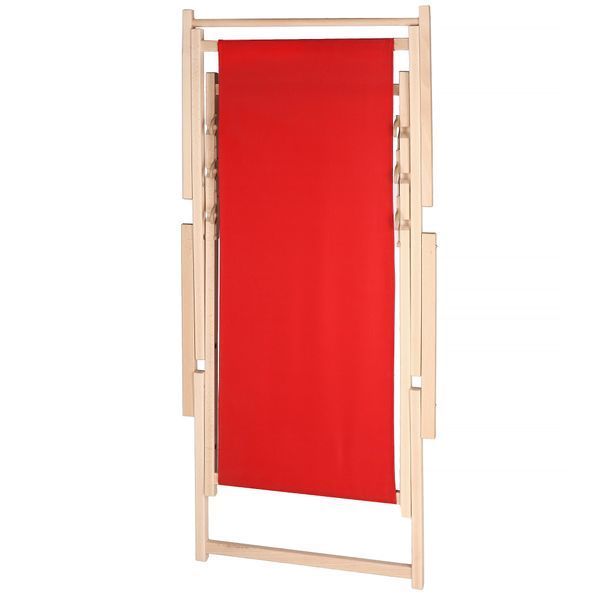 Деревянный шезлонг для пляжа, террасы и сада Springos DC0003 RED 50003649 фото