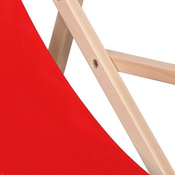 Деревянный шезлонг для пляжа, террасы и сада Springos DC0003 RED 50003649 фото