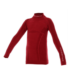 Футболка с длинным рукавом Brubeck ACTIVE WOOL (LS13690) burgundy 140/146 12298 фото